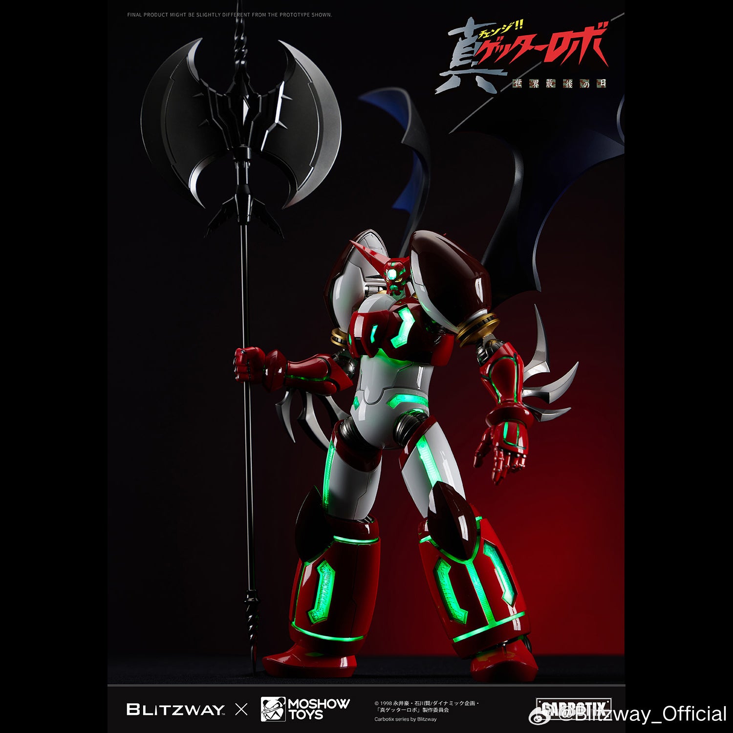 BLITZWAY x MOSHOW SHIN GETTER 1 CARBOTIX SERIES 真盖塔1号 Metal Build Structure Model Action Figure Kit TECHVRON Toys & Games Hobby