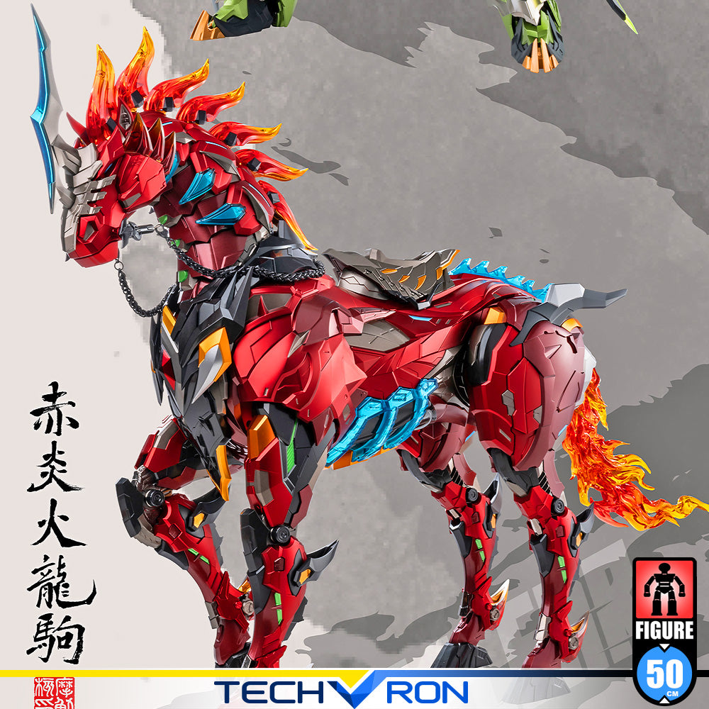 PREORDER ▶ Q2-2024 🟢MNQ-XH09X GUAN YU + RED FLAME FIRE DRAGON HORSE 关羽·赤炎火龙驹