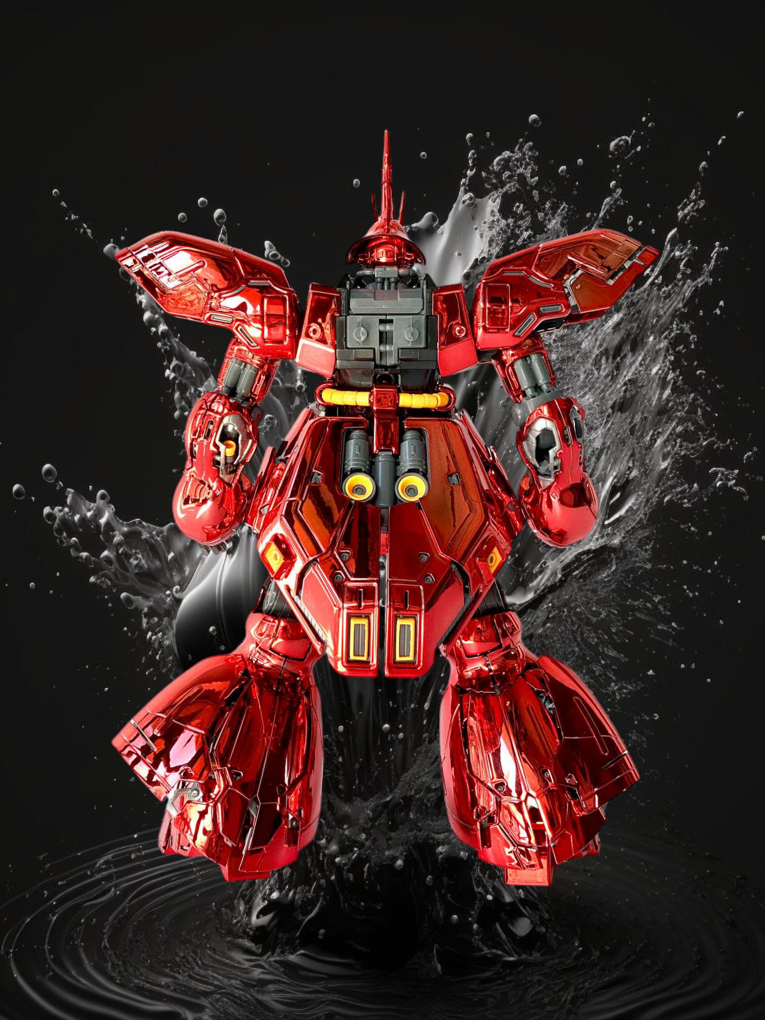 DABAN MG 1/100 SAZABI VER.KA ELECTROPLATED CHROME COATING 电镀沙扎比